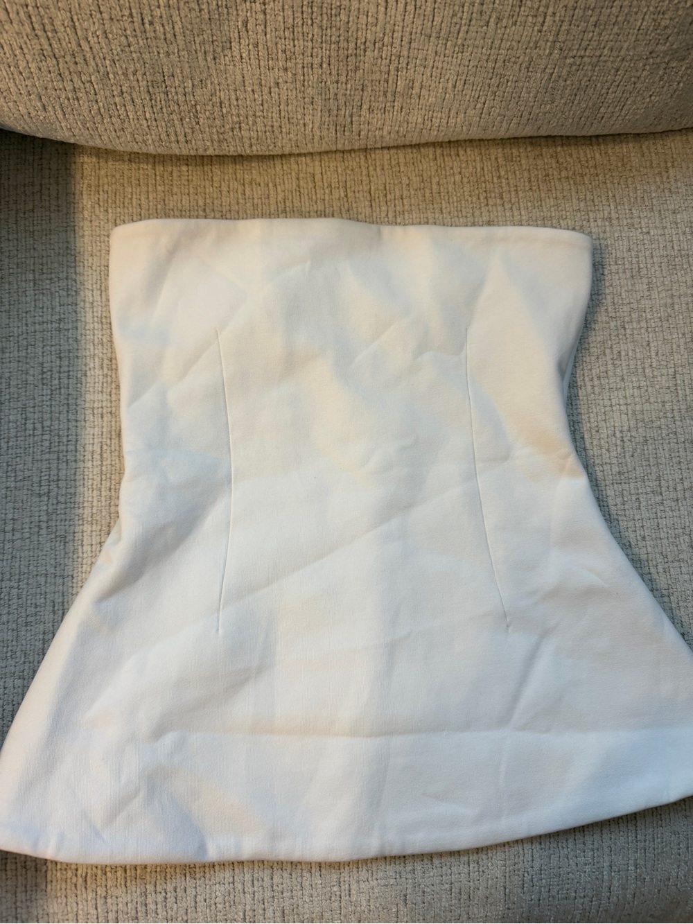 Zara White Strapless Top
